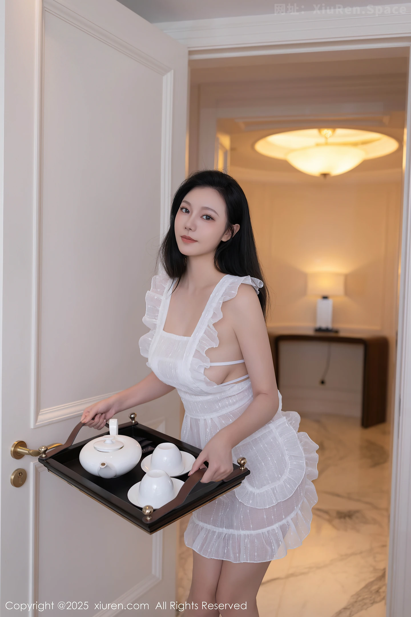 图片[3]-[XiuRen秀人网] VOL.9821 模特安然anran性感白色情趣女仆服露白色内衣秀曼妙身姿诱惑写真80P-秀人网官方网站